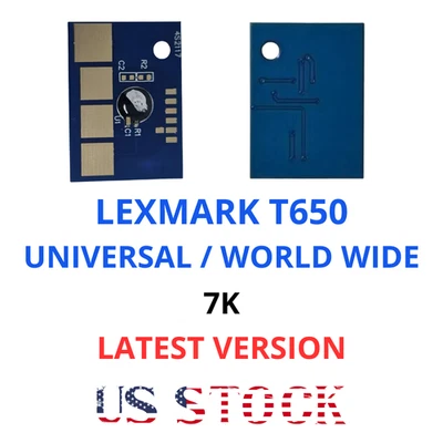 1 (7k) Toner Chip for Lexmark T650 T652 T654 T656 X651 X652 X654 656 658 Refill - Image 1 of 4
