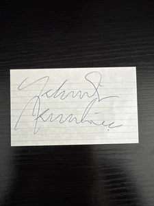 YEHUDI MENUHIN (1916-1999) handsignierte Karteikarte Geiger - Bild 1 von 2