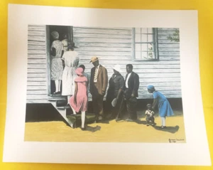 African American Printed Art - Arthur Dawson 1989  Going to Church  - Picture 1 of 3