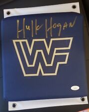 WWF Hulk Hogan Signed custom Turn buckle pad . Rare jsa.cert 