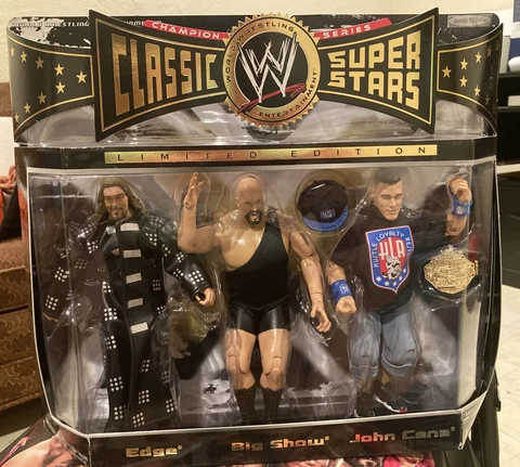 WWE WWF Jakks Classic Superstars John Cena Edge Big Show 3 Pack Cover