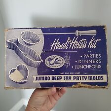 Vintage Bonley Handi Hostess Kit Waffle Patty Molds Tart, Fish, Heart With Inst