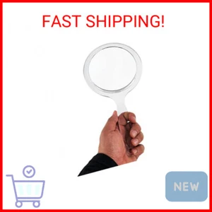 RUCCI Round Hand Held Magnifying Makeup Mirror 10X 1X Clear Acrylic Double-Sided - Picture 1 of 2