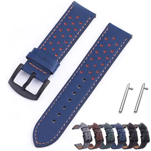Pulsera de pulsera con pasadores rápidos con correa de cuero genuino con orificios de ciruela de 18-24 mm - Imagen 1 de 27