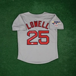 Mike Lowell signed "07 WS MVP" 2007 Boston Red Sox World Series Road Jersey BAS - Picture 1 of 5
