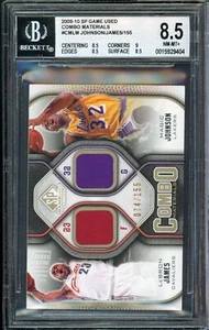 2009-10 SP Game Used #CMLM Johnson/James Combo Materials #/155 BGS 8.5 - Picture 1 of 2