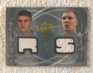 01-02 UD inspirations rookie star Dirk Nowitzki/kirilenko RC Mem Ser #142/1100 - Picture 1 of 2