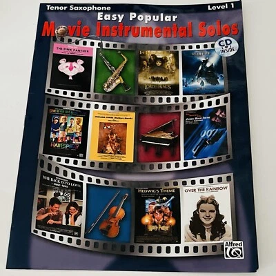 Easy Popular MOVIE INSTRUMENTAL SOLOS Level 1 - Tenor Saxophone Book -No CD 2007 - Image 1 of 3