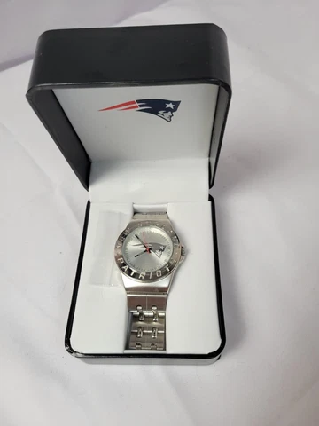 New England Patriots Watch Mens Game Time Titan Stainless Wristwatch Nice! B8 Cover