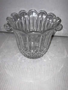 HEAVY 6.5 INCHES CRYSTAL ICE BUCKET PREOWNED NEVER USED (DISPLAYED ONLY) - Picture 1 of 4