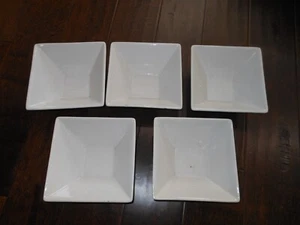 Preowned Lots of 5 10 STRAWBERRY STREET 6.5 IN Beaded Square Bowl See Photos - Picture 1 of 8