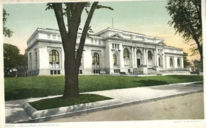 Public Library Washington DC 1920er Jahre Phostint Postkarte - Bild 1 von 2
