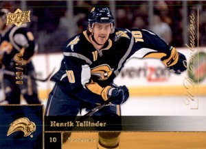 2009-10 Upper Deck Exclusives #262 Henrik Tallinder /100