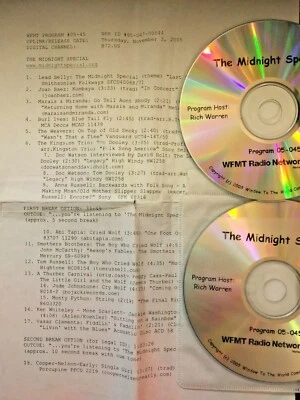 RADIO SHOW: MIDNIGHT SPECIAL 11/3/05 JOAN BAEZ, BURL IVES, DOC WATSON, WEAVERS Foto 1 de 3