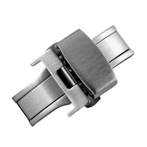 B & R Bands 18mm Brushed Stainless Steel Butterfly Deployant Watch Clasp - Picture 1 of 1