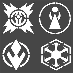 10"x10" Klar Kunststoff Schablone - Star Wars (SY213) ** *** - Bild 1 von 2