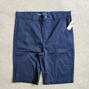 Old Navy Built in Flex Twill Uniform Straight Shorts Boys Size 18 Plus Blue NEW - Picture 1 of 6