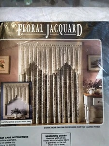 NEW Vintage 1992 Lichtenberg Melissa Style Floral Lace Panels 58x84 - 2 Panels - Bild 1 von 8