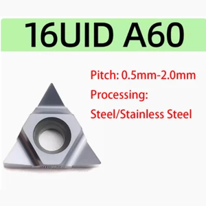 10* 16UID A60 (0.5-2.0mm) Deep hole carbide threaded inserts 16UID for SUNR**16U - Picture 1 of 7