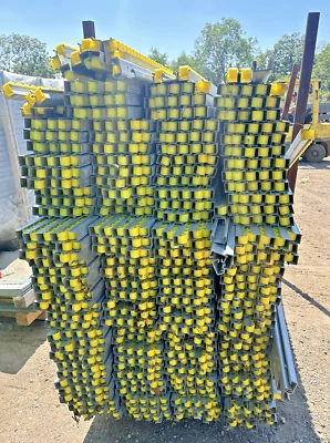 GRAVITY ROLLERS TRACK FLOW RAIL WHEELS YELLOW