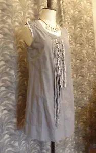 SEE YOU SOON Robe droite été sans manche 50 % coton Chambray gris M 40 - 42 - Imagen 1 de 8