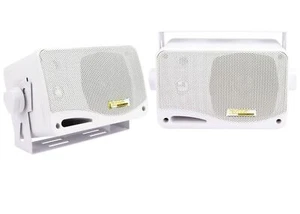 Dna MSB300W Marine 3 Inch 3 Way Speaker Boxes Pair - White - Picture 1 of 3