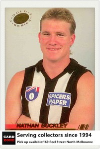 1994 Select AFL Trading Card Series Gold Card -G6: Nathan Buckley (Collingwood)