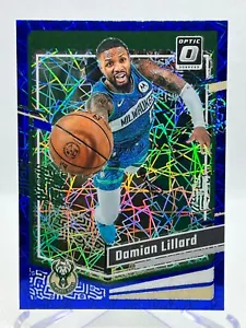 Damian Lillard 2023-24 Panini Donruss Optic #4 BLUE VELOCITY PRIZM - Imagen 1 de 2