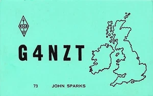 QSL Card Ham Radio PostCard W2LD 1982 Beckenham England G4NZT John Sparks - Picture 1 of 2
