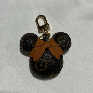 Schlüsselanhänger Monogramm Canvas Mickey Mouse Leder, Goldakzente - Bild 1 von 7