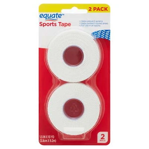 1.5" x 10 yd Athletic Sports Tape, Supportive & Protective, Easy Tear, 2 Rolls - Picture 1 of 3