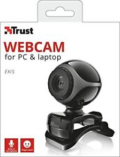 Trust Exis Webcam con Microfono Integrato per PC e Laptop - Nero