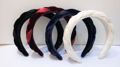 Auténtica diadema de peinado largo ALEXANDRE DE PARIS en terciopelo satinado Foto 1 de 2