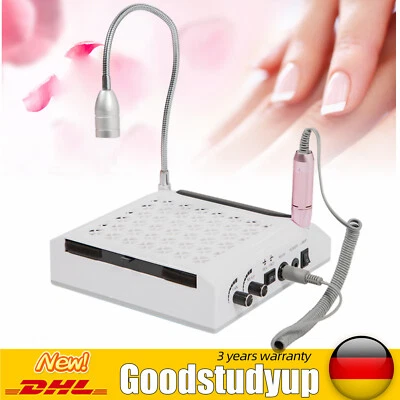 MARKENLOS 4in1 Nagelstudio Staubabsaugung Manik??re Fr?ser 0-30000 RPM Mit Lampe LED Licht