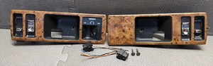 1991-1996 Chevy Caprice Wood Grain Door Panel Handle Lock Bezel Trim FRONT PAIR - Picture 1 of 15