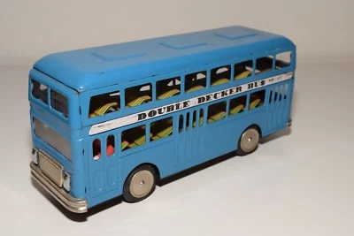 CINA ROSSA MF185 MF 185 LAMIERA STAGNATA AUTOBUS A DUE PIANI BLU OTTIME CONDI... - Immagine 1 di 4