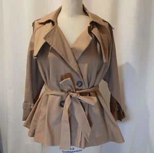 Lilach Elgrarly Women's Beige Trench Coat Made in Israel OS - Picture 1 of 10