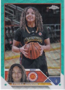 2023 Topps Chrome McDonald's Aqua Wave Refractor #42 Kymora Johnson 177/199 - Picture 1 of 2