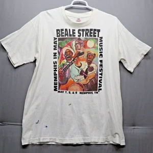 VINTAGE FRUIT OF THE LOOM MEMPHIS IN MAY BEALE STREET MUSIC FESTIVAL T-SHIRT XL - Picture 1 of 14