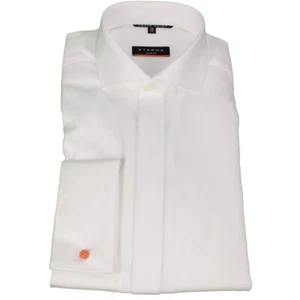 Eterna Herren Langarm Hemd Umschlagmanschette Slim Fit beige unifarben 8817 F392 - Picture 1 of 4
