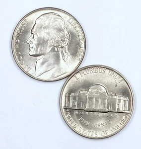 Jefferson 1952 sin circular níquel a elección de gema Bu - Imagen 1 de 2