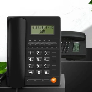 Caller ID Ready Cordless Telephone in Sleek Black Ideal for Home Offices - Zdjęcie 1 z 13