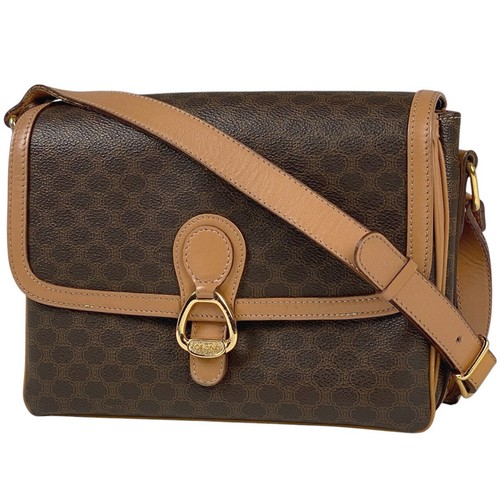 CELINE Borsa a tracolla modello macadam appesa diagonale borsa a tracolla rivestita tela...