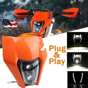 Dirt Bike LED Headlight For KTM SX XC EXC XC-W SX-F XCF-W 125 150 250 350 530 - Picture 1 of 14