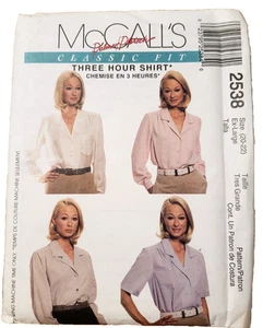 McCall's Pattern 2538 Misses' Classic Button Front & Collar 3 Hour Shirt 20-22 - Picture 1 of 4