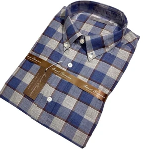 Daniel Cremieux Signature Collection Men's XL Button Shirt Blue Gray Plaid NWT - Picture 1 of 6