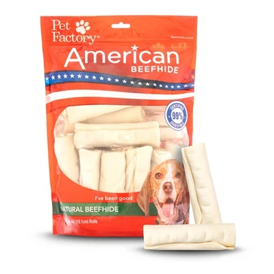 Beefhide 4-4.5" Rolls Dog Chew Treats - Natural Flavor, 22 Count/1 Pack - Image 1 of 4