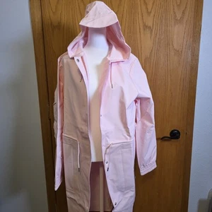 Rains Petal Pink Waterproof Jacket – Size Large Trending Pastel Shade candy - Picture 1 of 10