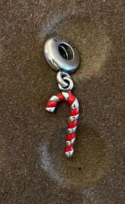 Genuine Pandora Candy cane Charm  - Image 1 of 3