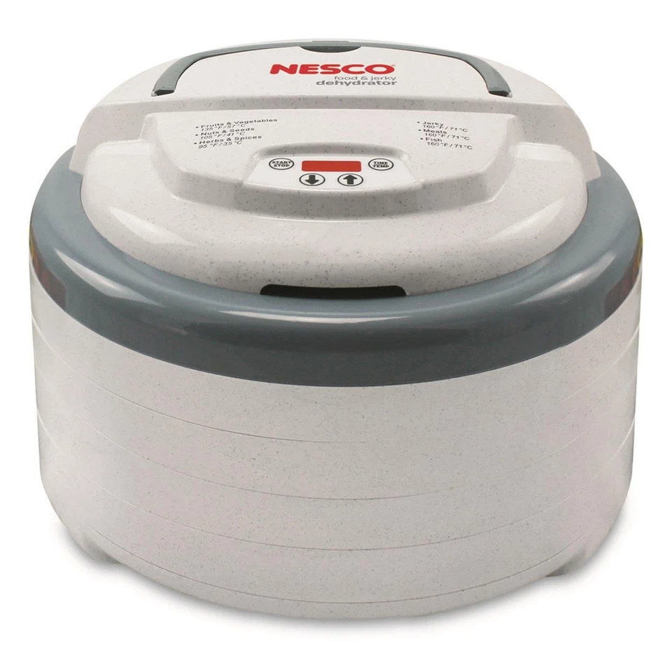 NESCO Fd-79 600 Watt Food Dehydrator Digital Timer. Grey